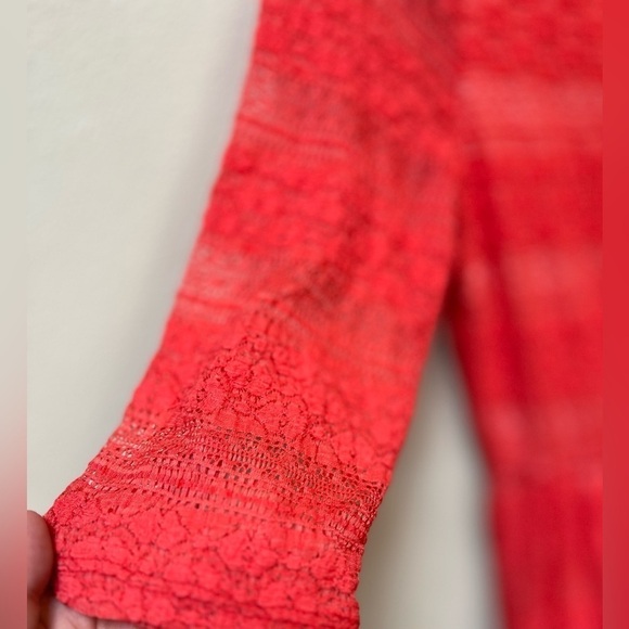 PINK Owl Woman’s Coral Patterned Sleeveless Spring Dress Large - Picture 7 of 14